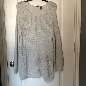 Light Grey Oversized knit sweater